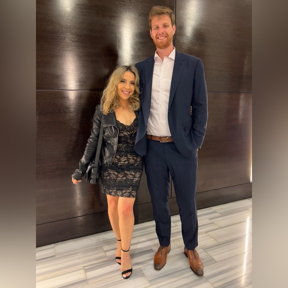 Lulus Black Vegan Leather Jacket with Zipper Details Medium - Picture 10 of 15